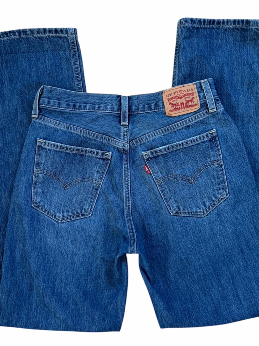 Levi's Women's Distressed Low Pro Straight Jeans Size 26 - Picture 7 of 15